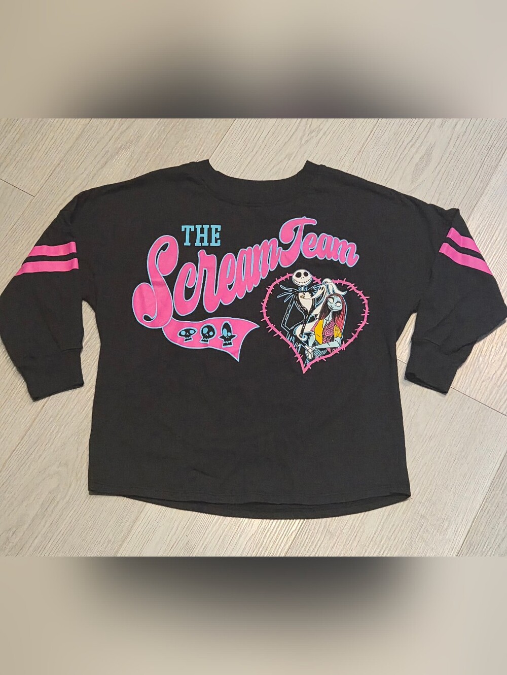 Disney Black Long Sleeve "The Nightmare Before Christmas" Graphic Tee